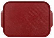Поднос столовый из полистирола 450х355 мм темно-красный [1730]