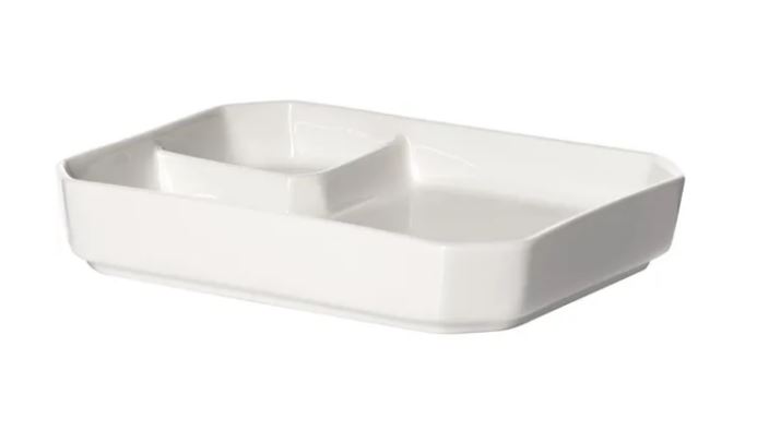 Менажница «Кунстверк»; фарфор; H=35, L=190, B=140мм; белый