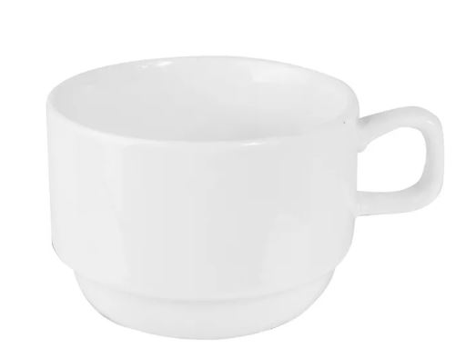 Чашка чайная «Кунстверк»; фарфор; 250мл; D=85,H=60,L=120мм; белый
