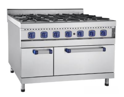 Плита газовая ABAT 6-ти горелочная с духовкой ПГК-69ЖШ