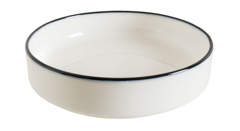 Салатник d=160 мм. 500 мл. h=40 мм. штабелир. Линеа Черный, форма Хюгге Bonna