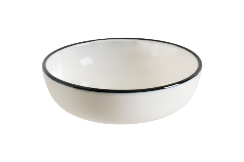 Салатник d=140 мм. 350 мл. h=50 мм. штабелир. Линеа Черный, форма Хюгге Bonna