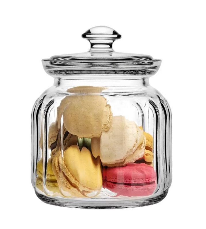 Банка для сыпучих прод. 900 мл. d=102 мм. h=152 мм. со стекл. крышкой Вива