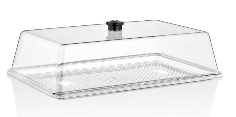 Крышка 41*26 см. h=10 см. поликарбонат, прозрачная (поднос 76860, 76844, 76852) GP /1/12/