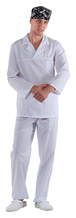 Брюки повара летние белые [00200] (Размер 42)