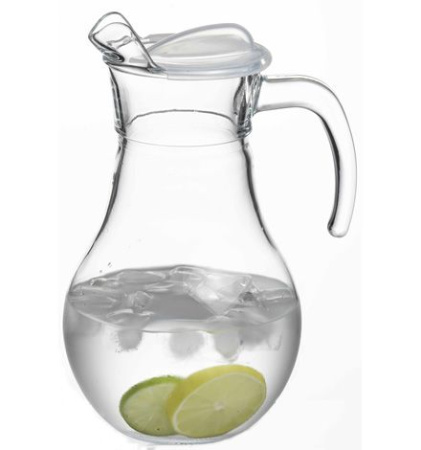 Кувшин 1,8 л. d=109 мм. h=254,5 мм. с прозрач. пластик. крышкой Бистро /6/90/ 43934