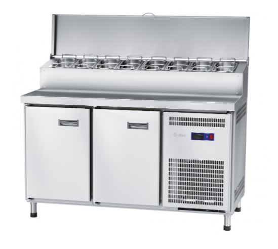 Стол холодильный среднетемпературный ABAT СХС-70-01П для пиццы (2 двери, GN 1/4 - 8 шт)