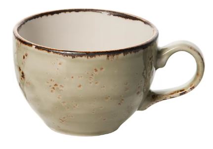 Чашка чайная «Крафт»; фарфор; 225мл; D=9,H=6,L=12см; зелен.