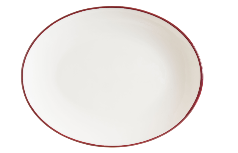Блюдо овальное 310*240 мм. Линеа Бургундия, форма Мув Bonna