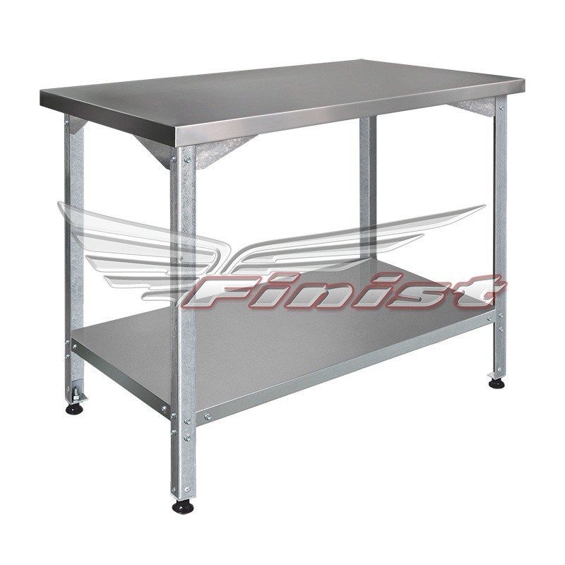 Стол пристенный FINIST полка сплошная нерж., без бота, 2200х700х850