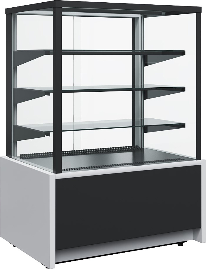 Витрина кондитерская CARBOMA KC70 VM 0,9-1 Light Техно (9006-9005, черная)