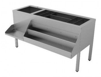 Барная станция Gastrolux БС-155/S/У/БВМ нерж.сталь 1500х500/740х850