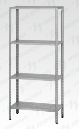 Стеллаж полочный СПЛн - 800*400*1800 "Norma Inox" (полка перфорация 4 шт.)