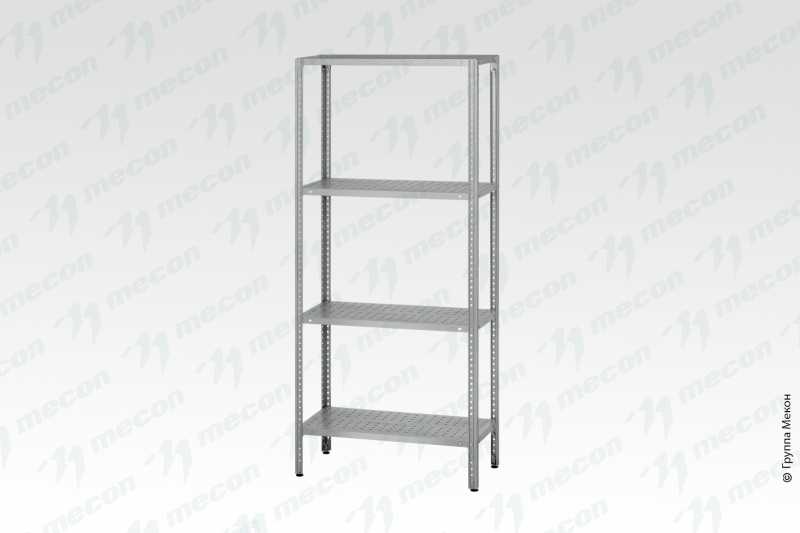 Стеллаж полочный СПЛн - 1200*500*1800 "Norma Inox" (полка перфорация 4 шт.)