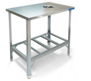 Стол для сбора отходов ТЕХНО-ТТ СПС-811/900 краш (отверстие слева/справа) островной