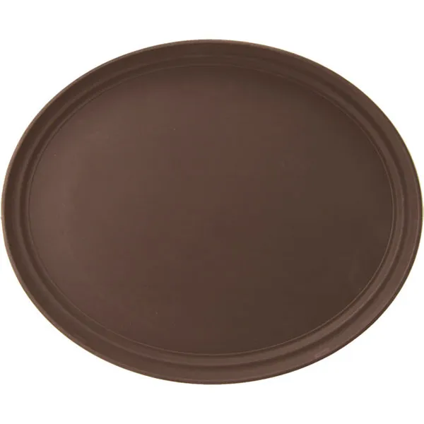 Поднос овальный; пластик,прорезин.; H=35,L=735,B=6