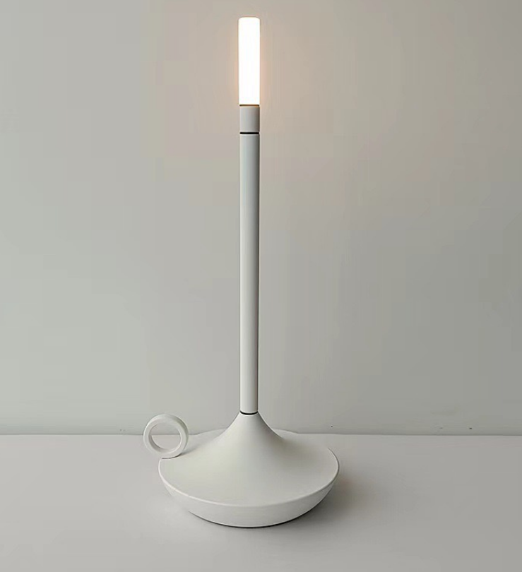 Лампа настольная беспроводная d=11 см. h=25,5 см. алюм., белая LED CANDLE MGline /1/20/
