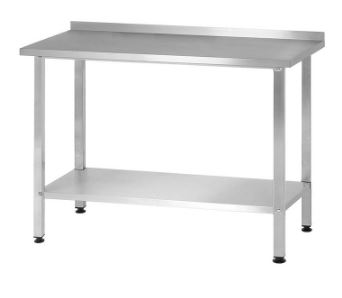 Стол производственный СПРн - 800*700*860 "Norma Inox", 3 борта 50 мм (полка сплошная - 2 шт.; ножка