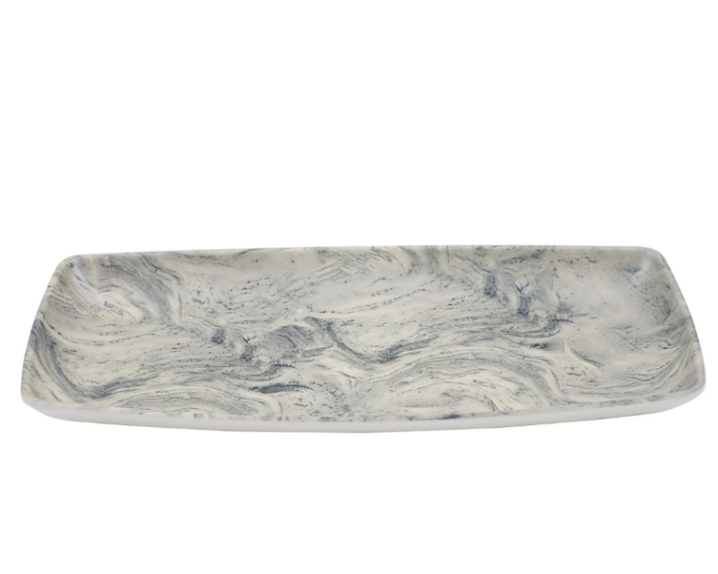 Блюдо меламиновое 33*17*3.5см P.L. STREAMER GREY