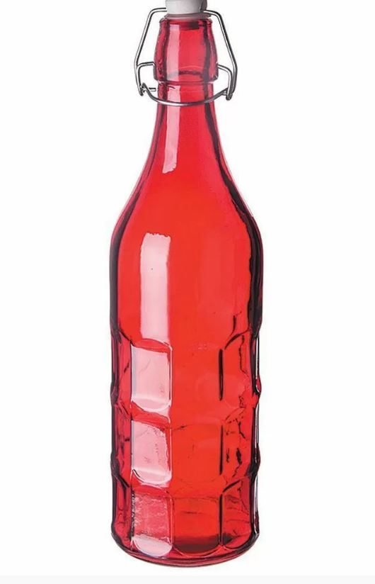 Бутылка красная с крышкой 1 л, стекло, P.L. Proff Cuisine