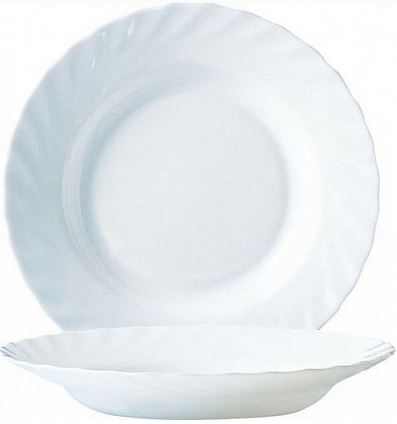 Тарелка глубокая NORMA ROMANTIC 24 см опаловое стекло (СТЕКЛОКЕРАМИКА)