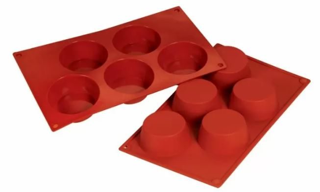 Форма силиконовая P.L. Proff Cuisine "Маффин" 5 ячеек d 80 мм, h 30 мм (30*17,5 см)