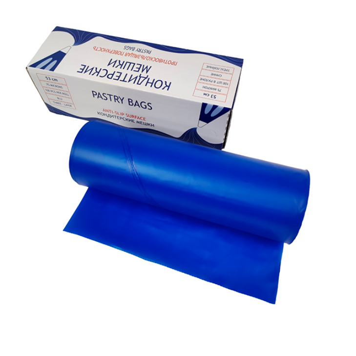 Мешок кондитерский однораз. 53*26 см. 75 мкр 100 шт/уп., синий п/эт. (ROLLH53/BLU) /1/