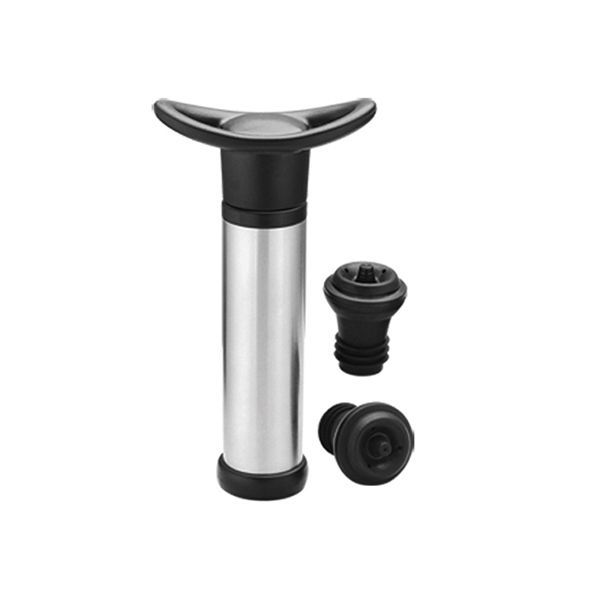 Помпа вакуумная для вина + 2 пробки, пласт+нерж