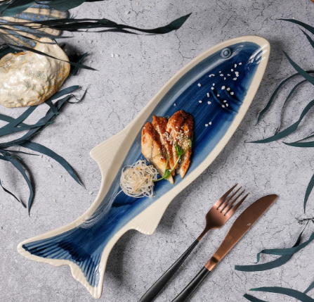 Блюдо "Рыба" 42*13*3,5 см,керамика "Frutti di Mare" P.L.
