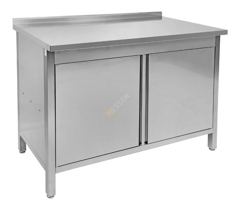 Стол-тумба прист. нерж. HESSEN СТРП 12*6, двери распашные, каркас краш.