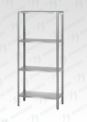 Стеллаж полочный СПЛ - 1000*500*2000 "Norma" (стойки цинк; полка сплошная 4 шт. нерж.)