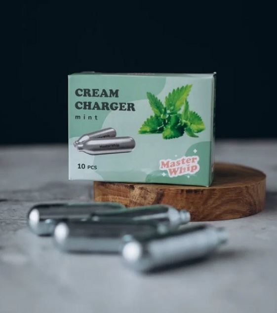 Баллончики для сифона для взбивания сливок (N2O) 10 шт/уп. вкус мята MasterWhip