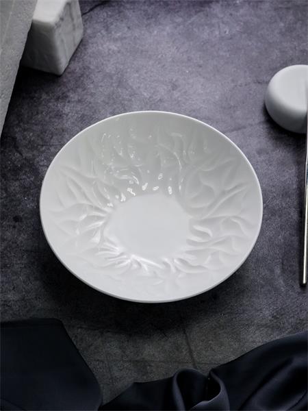 Салатник 850 мл, d 19,5 см h 6 см, костяной фарфор, Origami