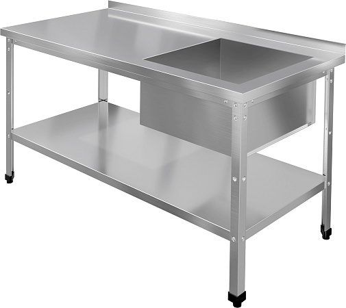 Ванна моечная с рабочей поверхностью RESTOINOX ВМСР/1-10/7-БПП-ЭН