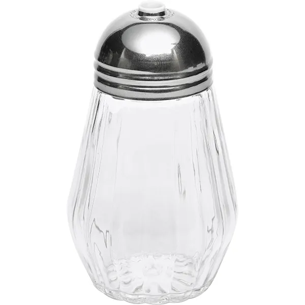 Сахарница-дозатор «Нью»; стекло,сталь нерж.; 280мл; D=75,H=140,L=75,B=75мм; прозр.,металлич.