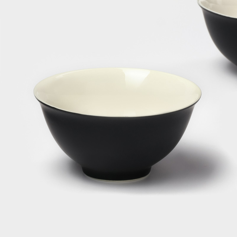 Салатники Magistro Matt black, 250 мл., набор 2 шт., фарфор