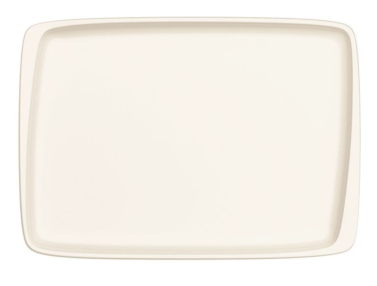 Блюдо прямоуг. 230*160 мм. Ирис Белый, форма Мув Bonna /1/12/1260/