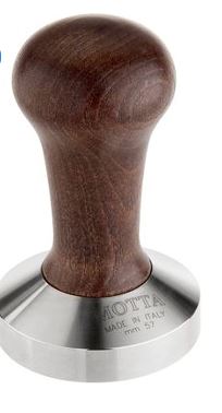 Темпер плоский с коричневой ручкой d=58мм Motta