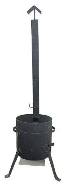 Учаг д/казана 10л дверца, дымоход, сварные ножки