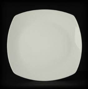 Тарелка квадратная 10'' (255мм)[ivory LQ-QD0128D]