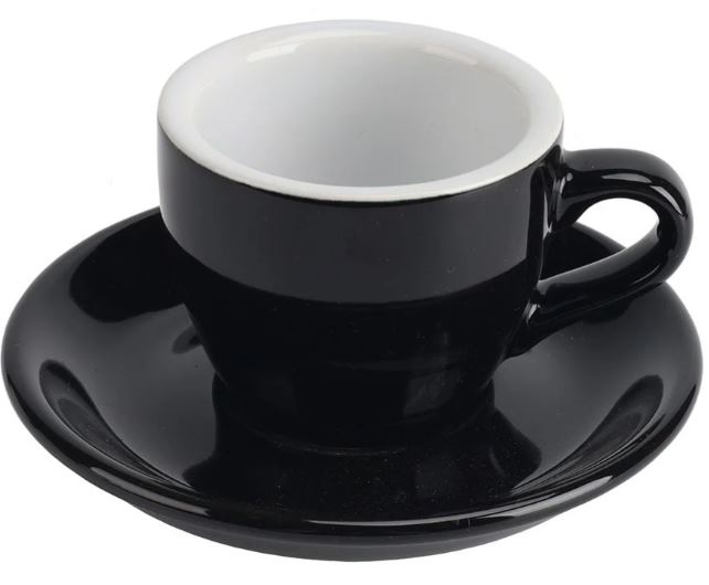 Чашка с блюдцем черная Barista (Бариста) 80 мл, P.L. Proff Cuisine