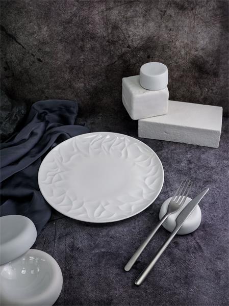 Тарелка мелкая d 25,9 см h 2,3 см, костяной фарфор, Origami