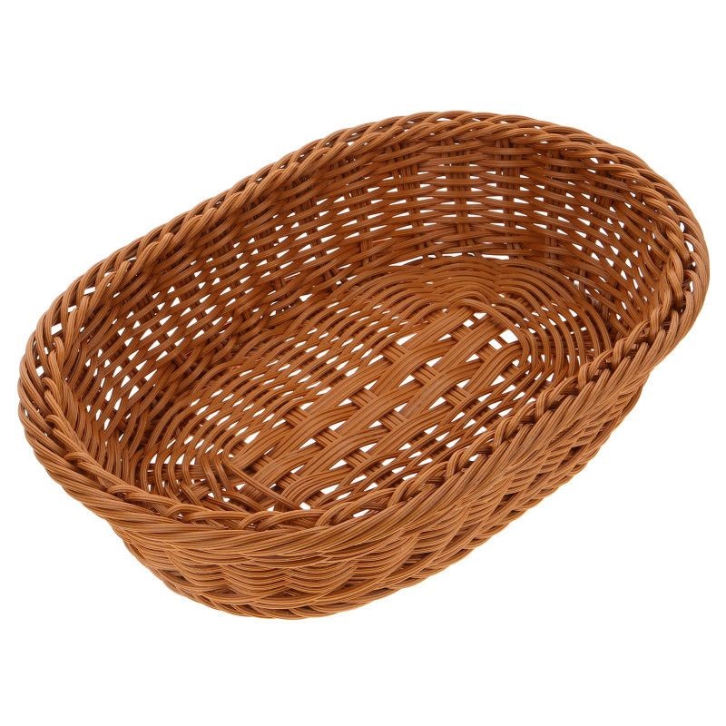 Корзина для хлеба овальная 23*15*6 см. коричневая полиротанг MGprof /1/60/ N