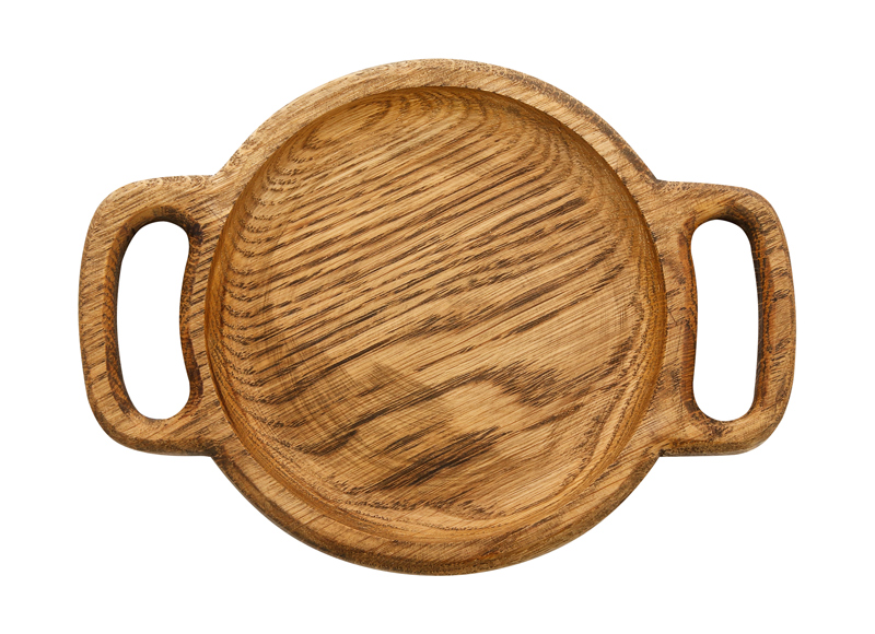 Доска для подачи с двумя ручками 180х140 мм дуб