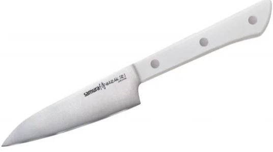 Нож кухонный "SAMURA HARAKIRI" овощной 99 ММ белый, AUS-8, ABS пластик