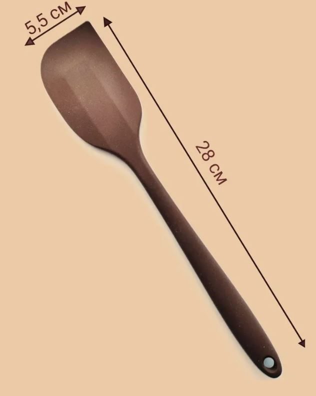 Лопатка кулинарная, длина 28 см, 1 шт КОРИЧНЕВАЯ