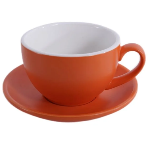 Кофейно-чайная пара Barista (Бариста) 350 мл,оранжевый-матовый цвет, P.L.