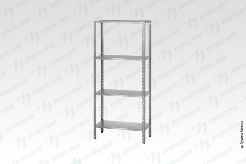 Стеллаж полочный СПЛн - 900*600*1800 "Norma Inox" (полка сплошная 4 шт.)