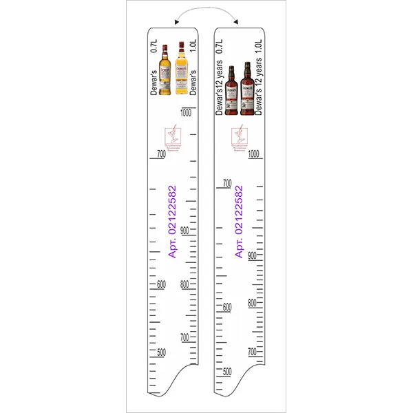 Линейка «Дюартс вайт 0.75л» пластик; L=28,B=2см, белый
