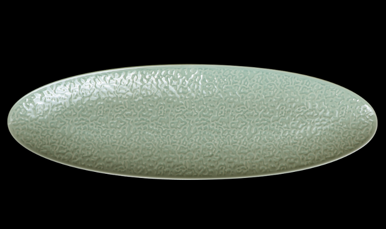 Блюдо овальное 17'' 440х140х23мм, зеленый "Corone Nori"